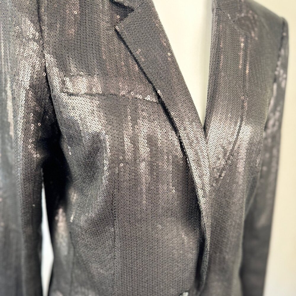 Free People Sequin Jacket in Black